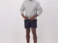 Powerblend Fleece Shorts C Logo 7034 Oxford Grey Men Champion Shorts