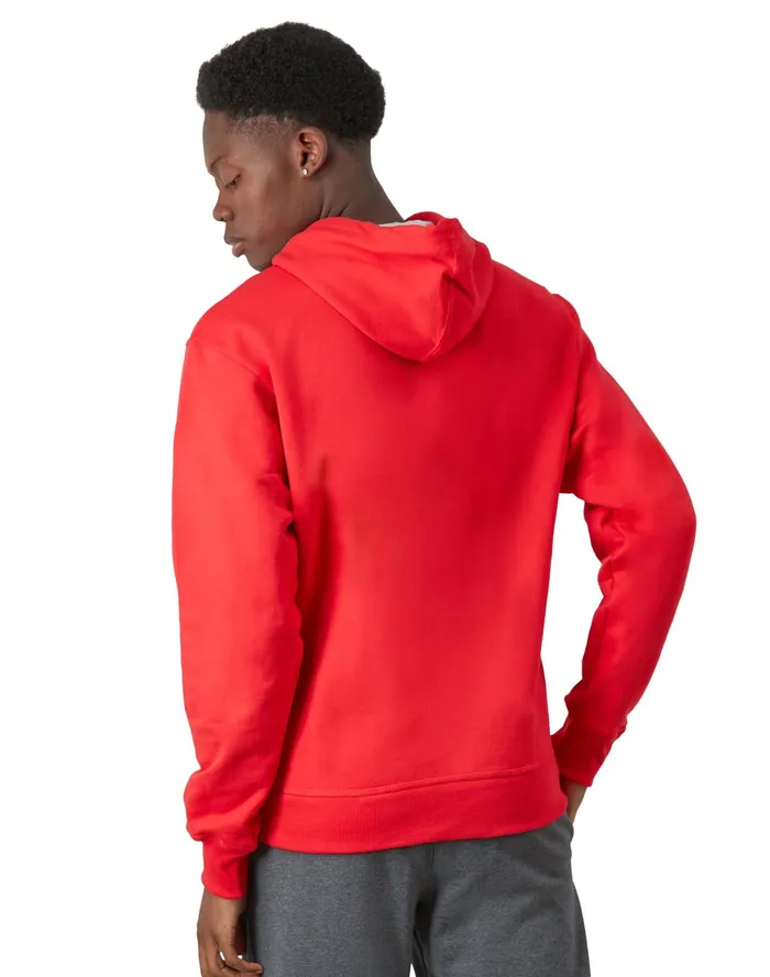 Powerblend Hoodie C Logo Team Red Scarlet Men Champion Hoodies and Sweatshirts