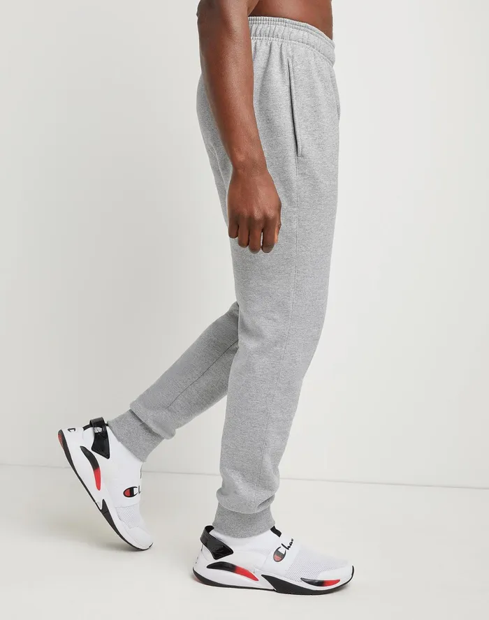 Powerblend Joggers C Logo 31034 Oxford Grey Men Champion Pants and Joggers