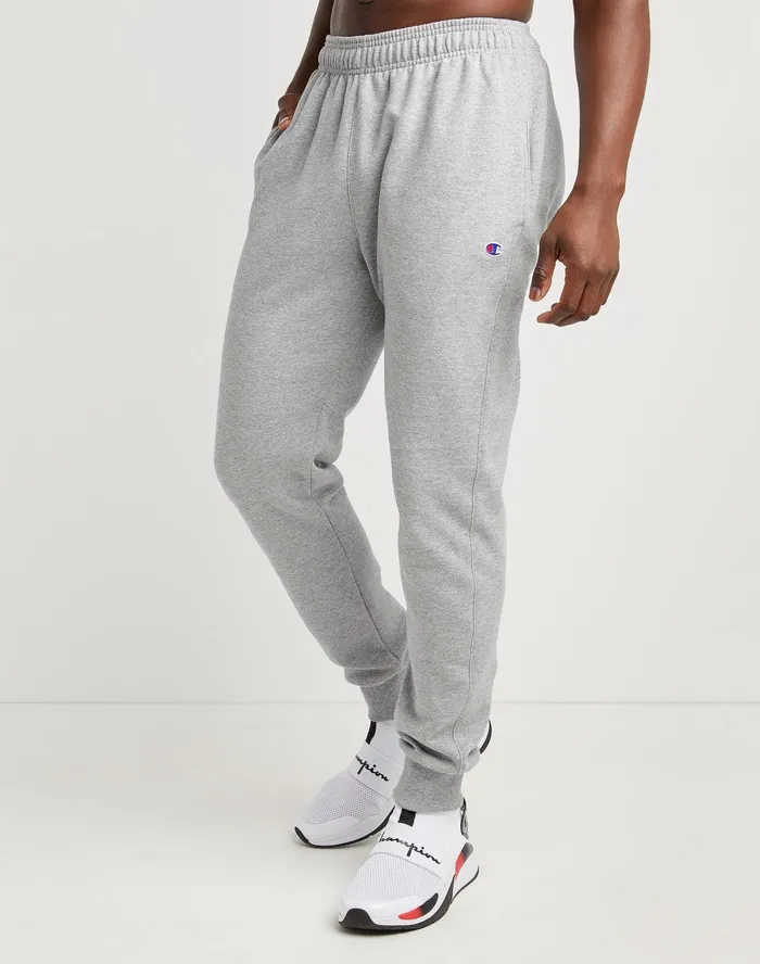 Powerblend Joggers C Logo 31034 Oxford Grey Men Champion Pants and Joggers