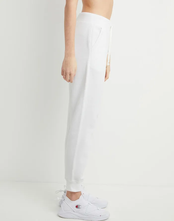 Powerblend Joggers Classic Script Logo 29034 White Women Champion Pants