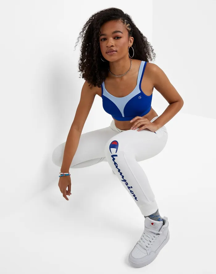 Powerblend Joggers Classic Script Logo 29034 White Women Champion Pants