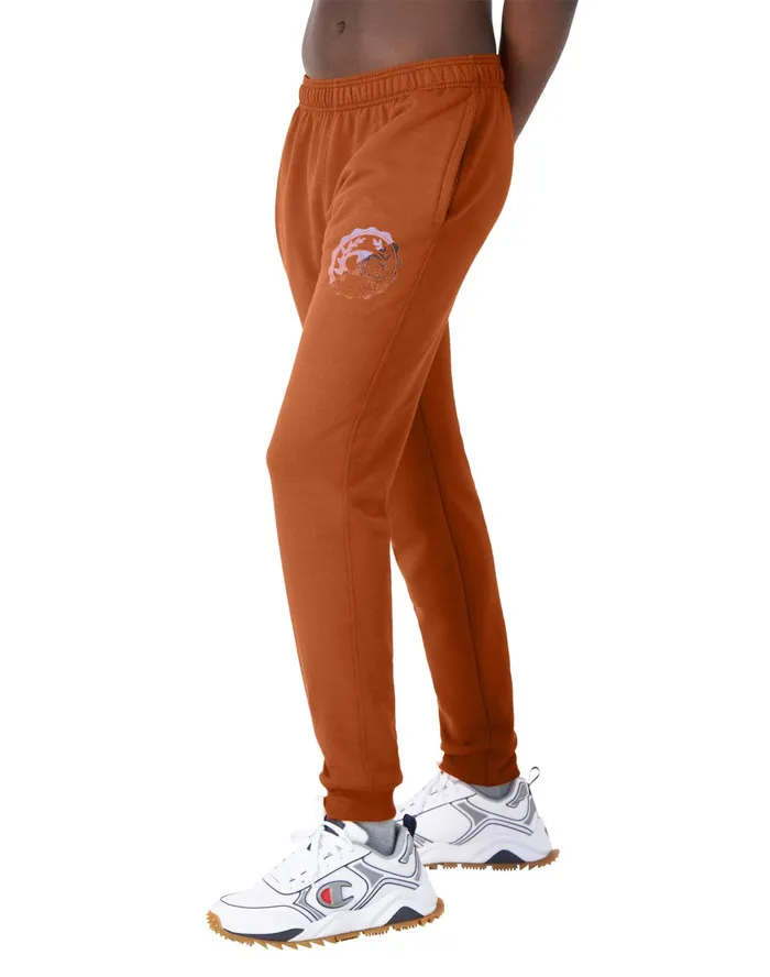 Powerblend Joggers Seal and Colorblock Graphic 31034 Texas Orange Men Champion Pants and Joggers