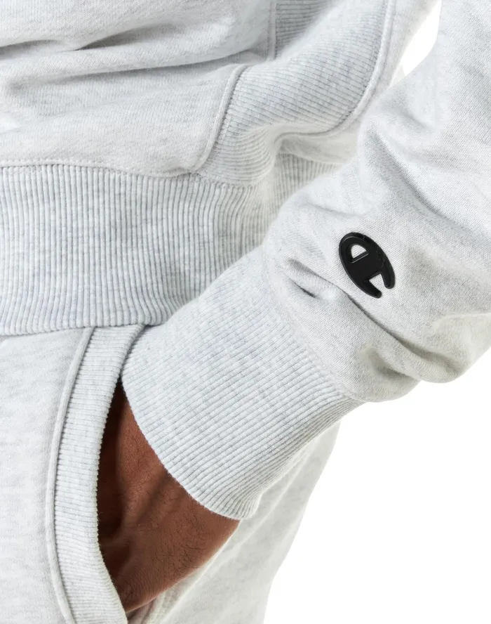 Premium Weave Crewneck Sweatshirt C Logo Silver Grey Men Champion Hoodies and Sweatshirts