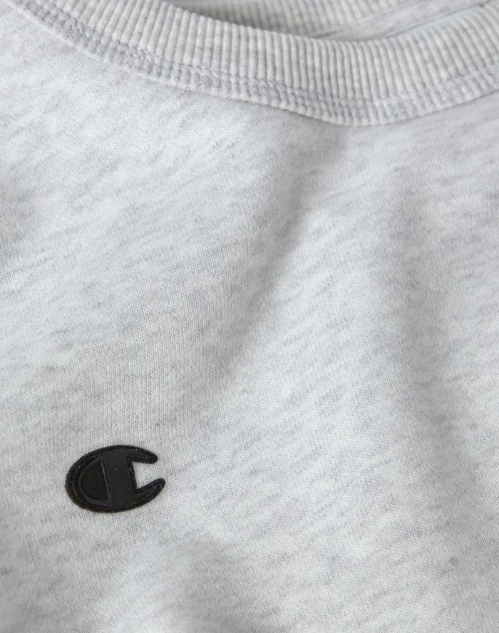 Premium Weave Crewneck Sweatshirt C Logo Silver Grey Men Champion Hoodies and Sweatshirts