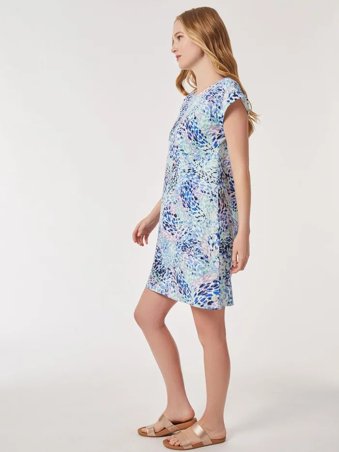 Printed Side Button Swing Dress Women Jones New York Dresses Printed Side Button Swing Dress Women Jones New York Dresses