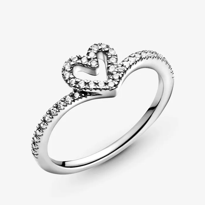 Promise Rings Women Pandora Sparkling Wishbone Friendship Ring Bundle