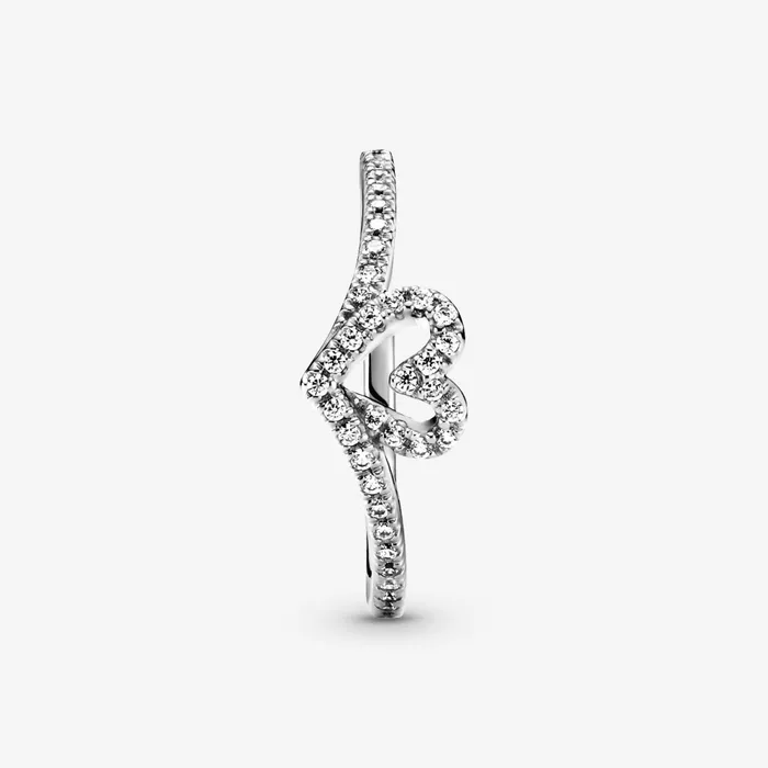Promise Rings Women Pandora Sparkling Wishbone Friendship Ring Bundle