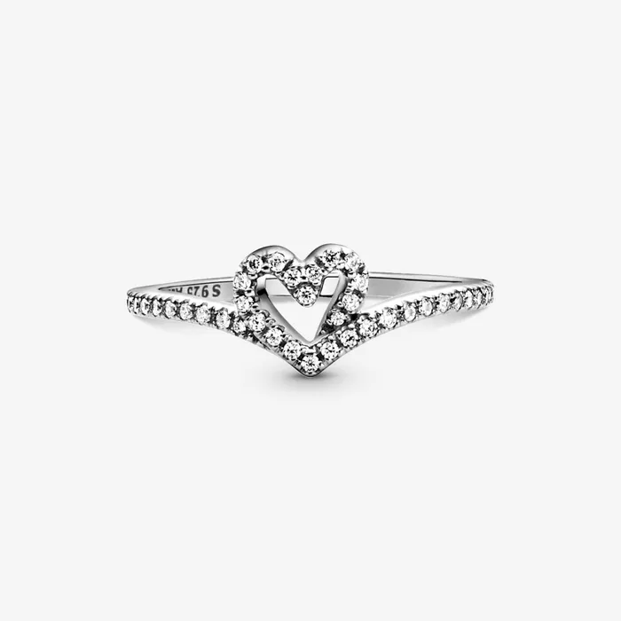 Promise Rings Women Pandora Sparkling Wishbone Friendship Ring Bundle