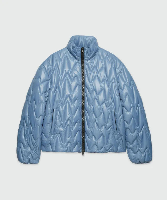 Quilted Jacket With 034Themwave034 Motif Men MSGM Jackets Coats And Blazers