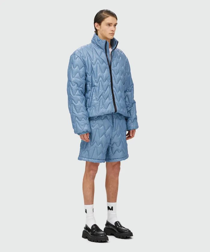 Quilted Jacket With 034Themwave034 Motif Men MSGM Jackets Coats And Blazers