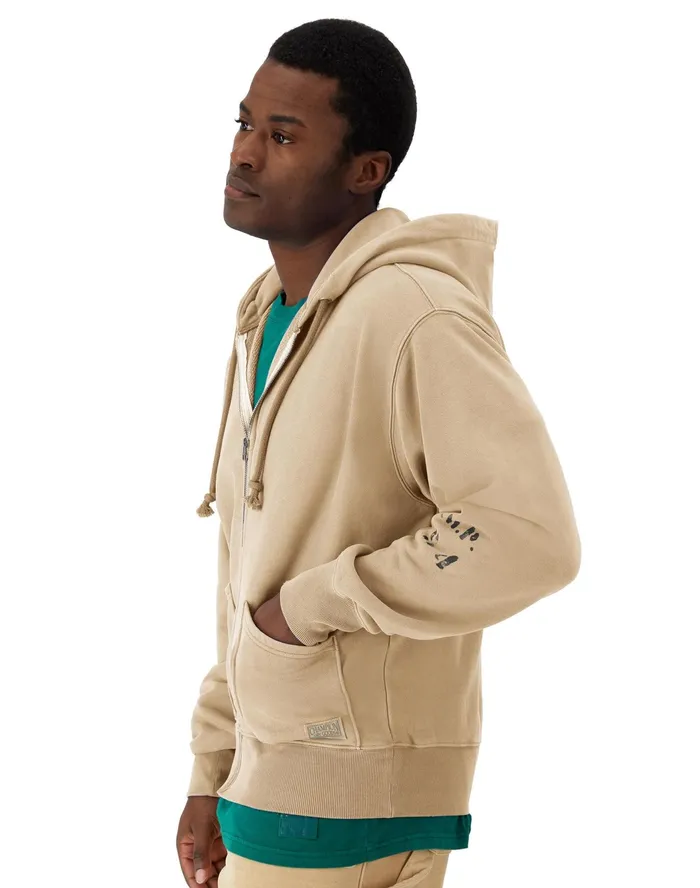 RChival Reverse Weave FullZip Hoodie Ink Stamped Time Capsule Country Walnut Men Champion Hoodies and Sweatshirts