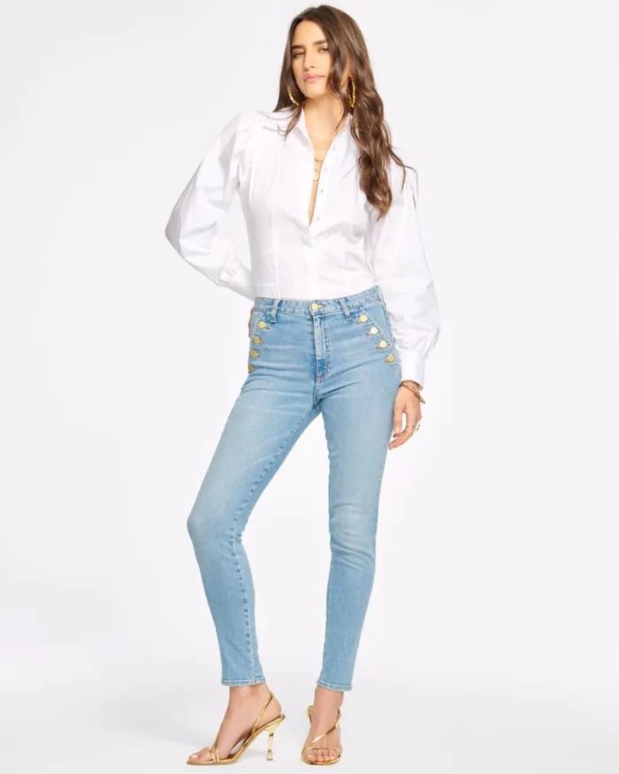 Ramy Brook Denim Women Helena HighRise Skinny Jean Light Wash