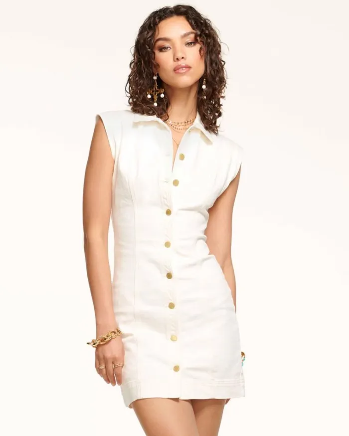 Ramy Brook Denim Women Lolita Denim Mini Dress White