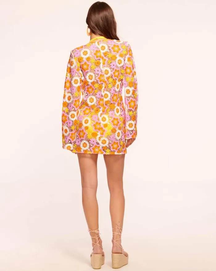 Ramy Brook Swim and Coverups Women Analia Crochet Floral Coverup Dress Citrine Daisy