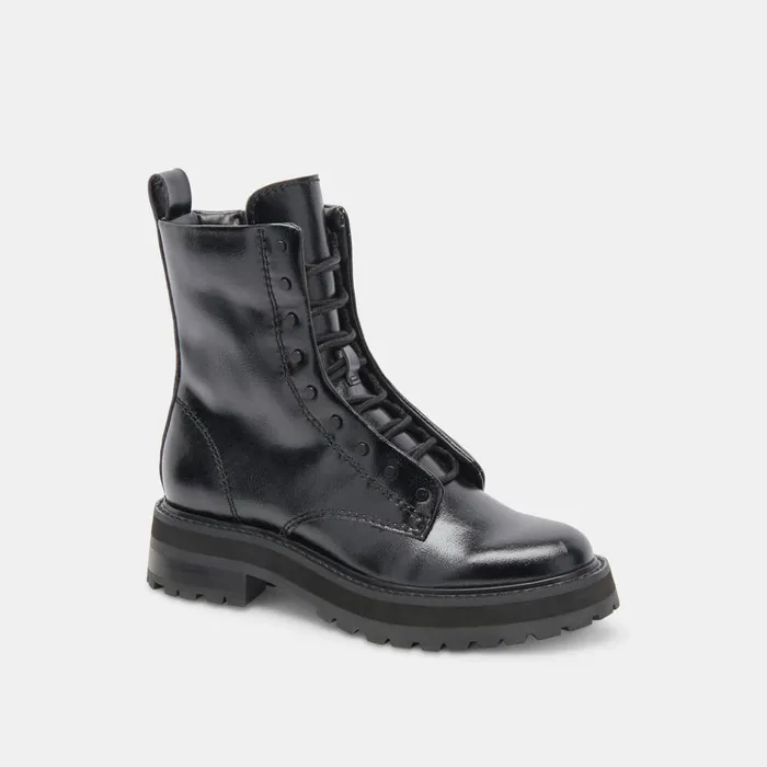 Ranier Boots Midnight Crinkle Patent Women Dolce Vita Boots and Booties