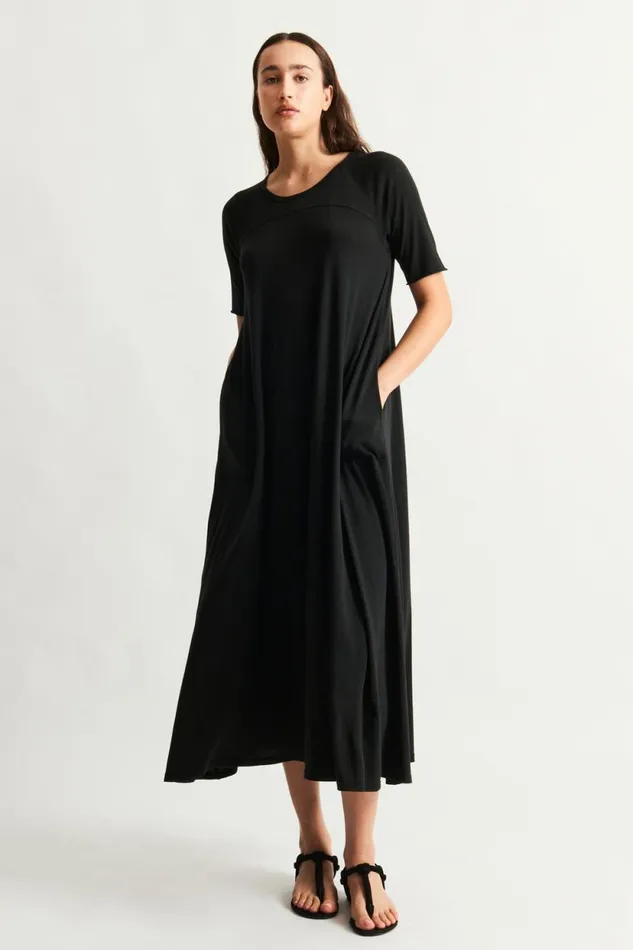 Raquel Allegra Black Bantu Maxi Dress Women Dresses