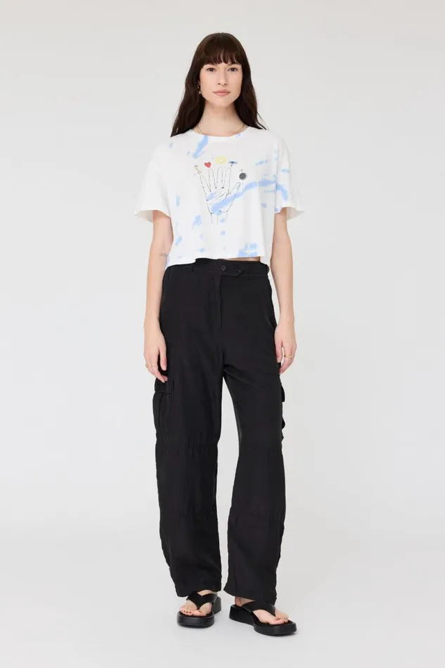 Raquel Allegra Blue TieDye Claudia Tee Women Tops