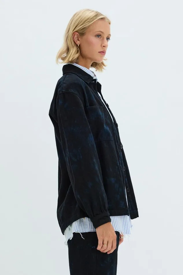 Raquel Allegra Dark Indigo Denim Explorer Jacket Women Dresses