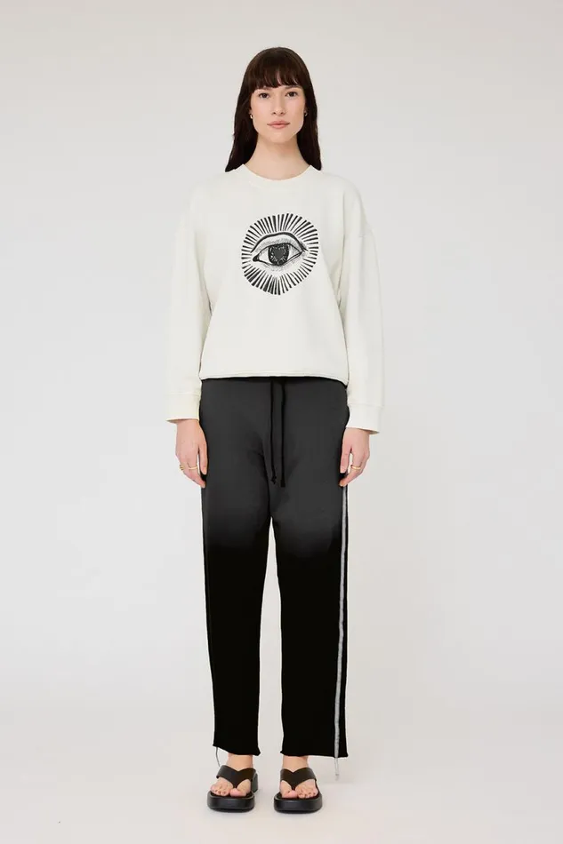 Raquel Allegra Dirty White Yves Sweatshirt Women Tops