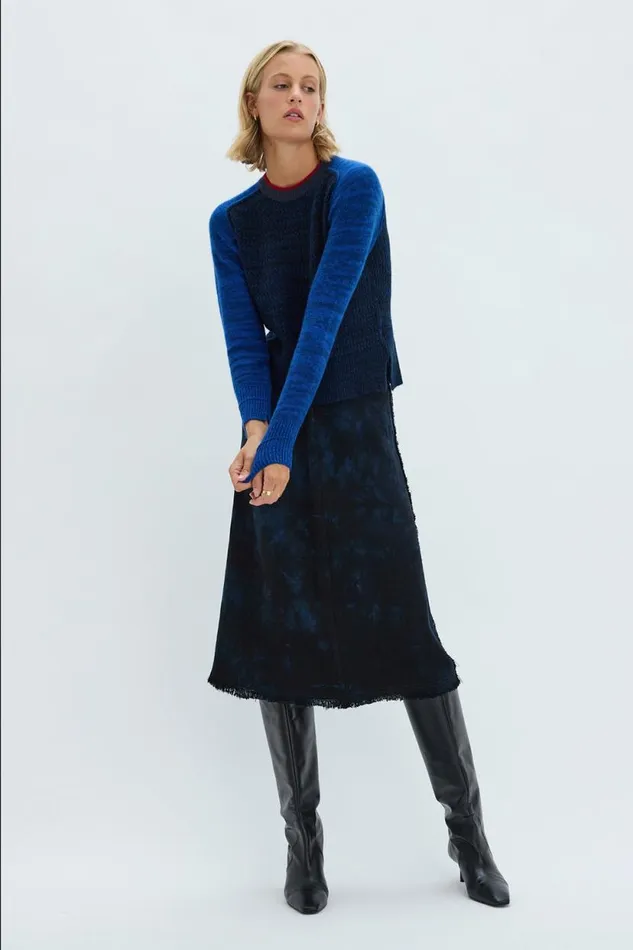 Raquel Allegra Indigo Cashmere Lilith Sweater Women Dresses