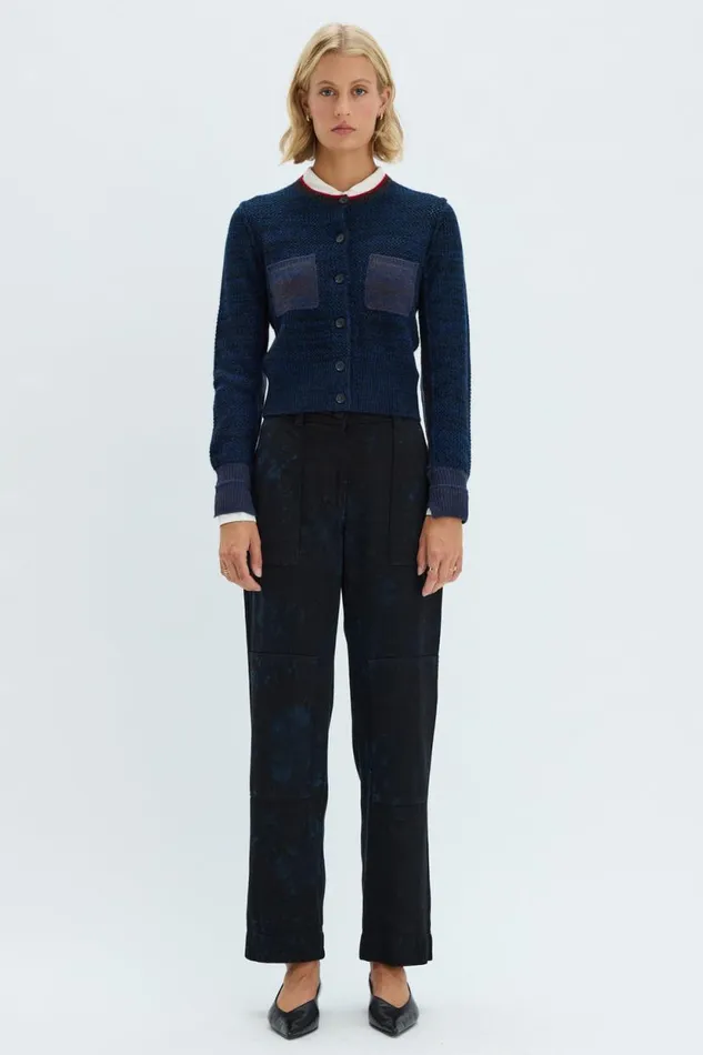 Raquel Allegra Indigo Cashmere Lina Cardigan Women Dresses