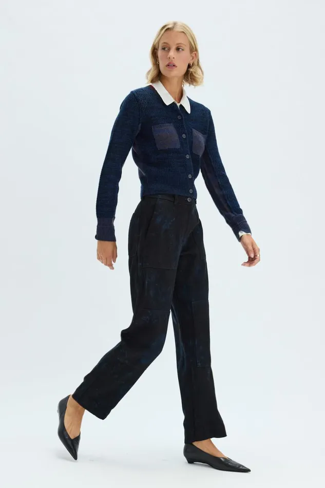 Raquel Allegra Indigo Cashmere Lina Cardigan Women Dresses