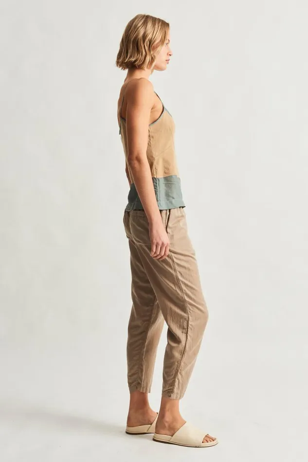 Raquel Allegra Khaki Fulani Tank Top Women Tops