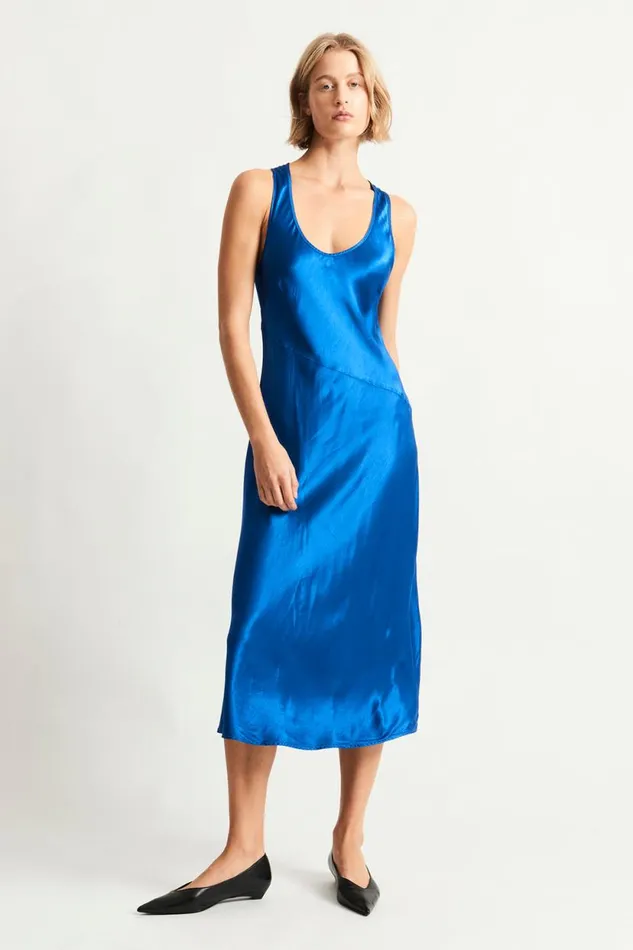 Raquel Allegra Lapis Valentina Midi Dress Women Dresses