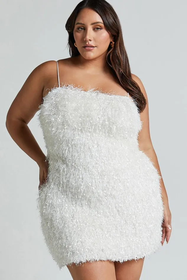 Reis Mini Dress 8211 Textured Strapless Bodycon In White Women Showpo Curve Clothes