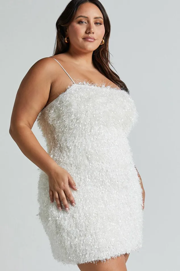 Reis Mini Dress 8211 Textured Strapless Bodycon In White Women Showpo Curve Clothes