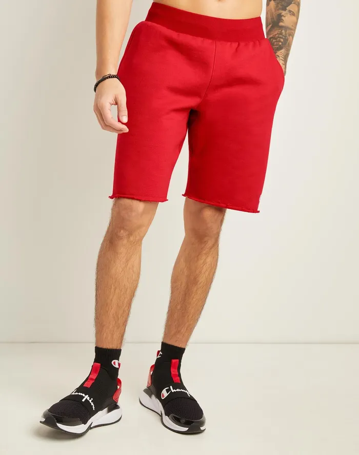 Reverse Weave CutOff Shorts 10034 Scarlet Men Champion Shorts