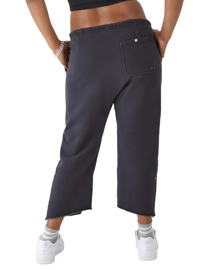 Reverse Weave Femme Pants Vintage Wash C Logo Time Capsule Black Women Champion Pants
