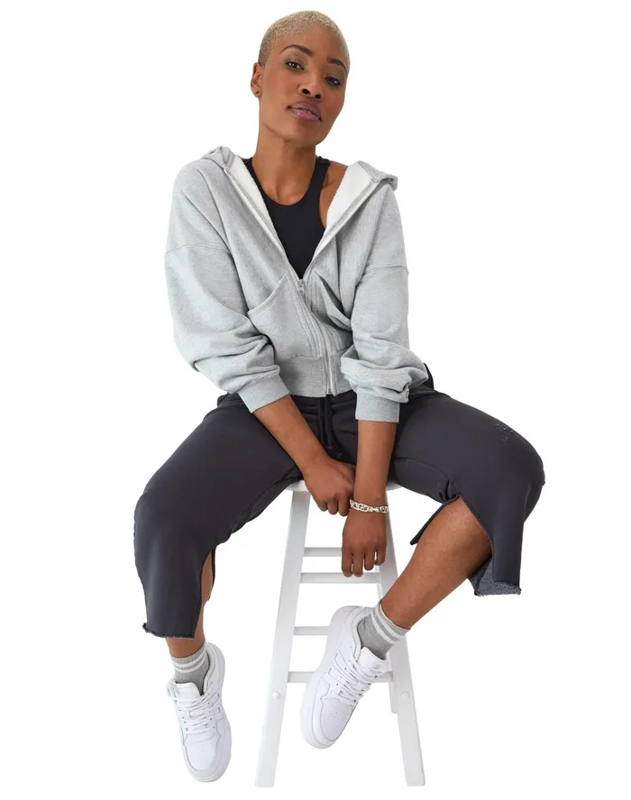 Reverse Weave Femme Pants Vintage Wash C Logo Time Capsule Black Women Champion Pants