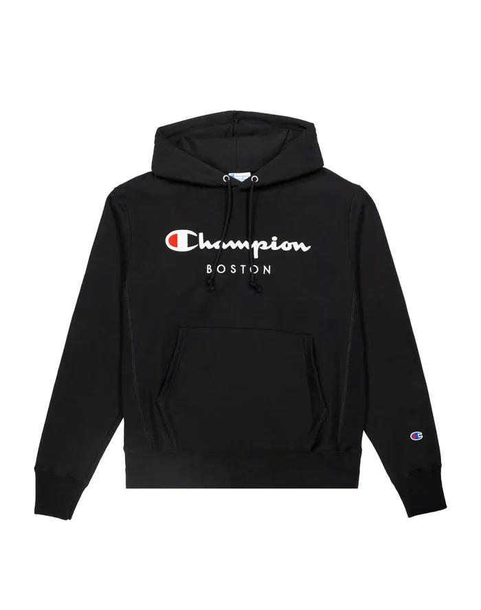 Reverse Weave Hoodie Boston Black MenWomen Champion Hoodies and Sweatshirts