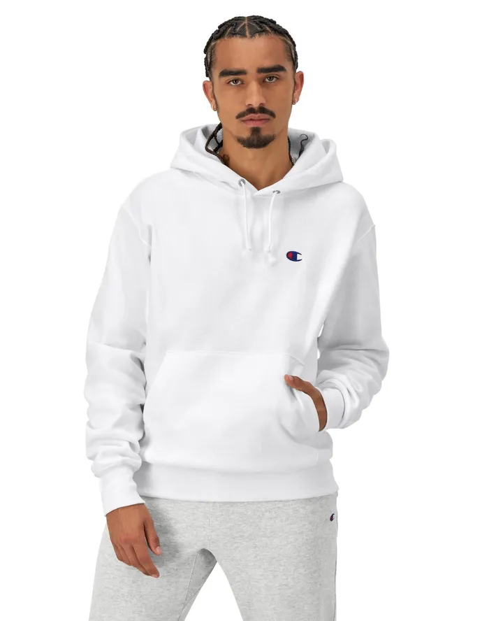 Reverse Weave Hoodie C Logo White MenWomen Champion Hoodies and Sweatshirts
