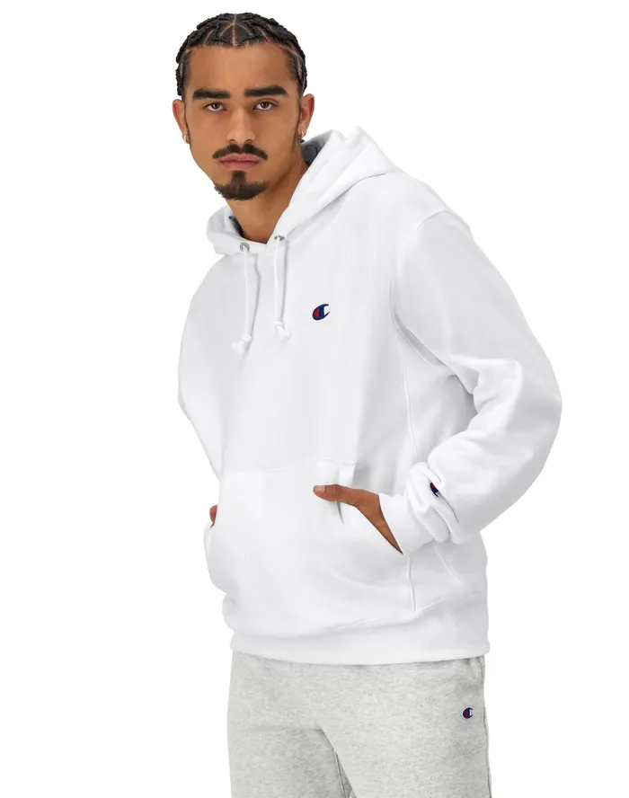 Reverse Weave Hoodie C Logo White MenWomen Champion Hoodies and Sweatshirts