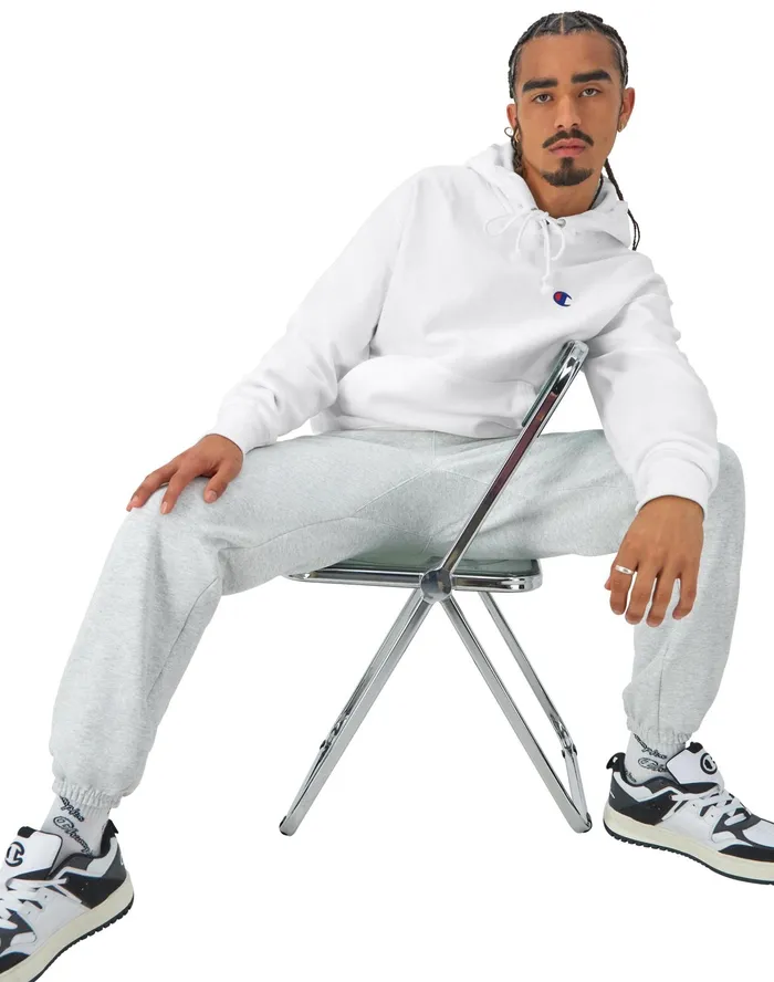 Reverse Weave Hoodie C Logo White MenWomen Champion Hoodies and Sweatshirts