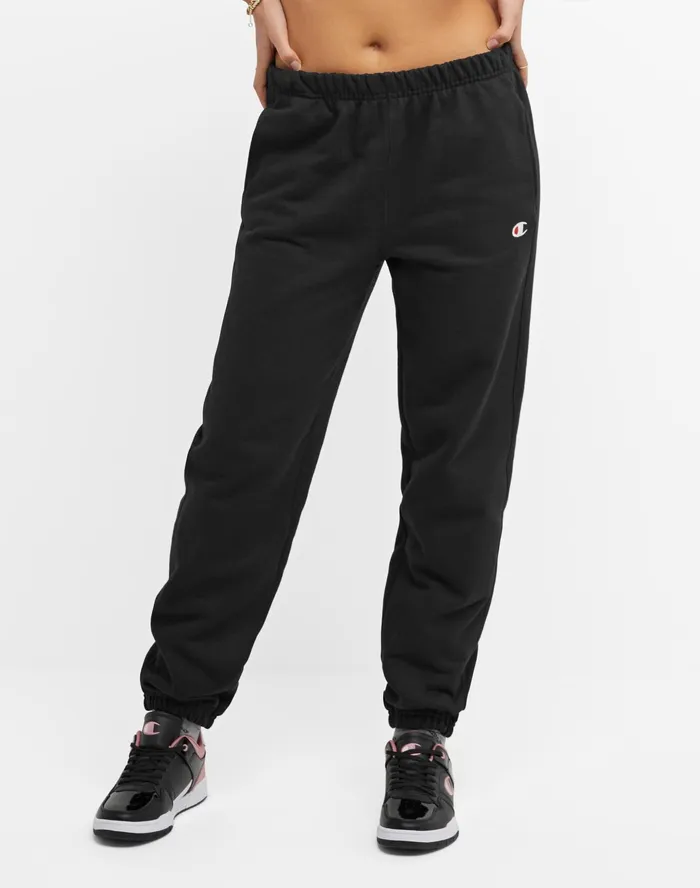 Reverse Weave Sweatpants C Logo 30034 Black Women Champion Pants