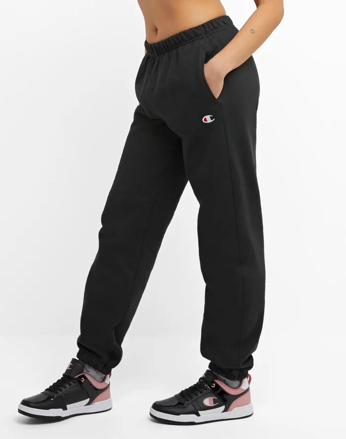 Reverse Weave Sweatpants C Logo 30034 Black Women Champion Pants