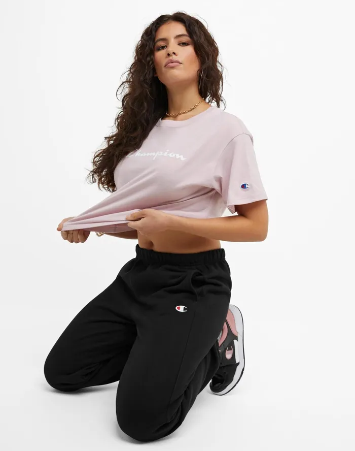 Reverse Weave Sweatpants C Logo 30034 Black Women Champion Pants