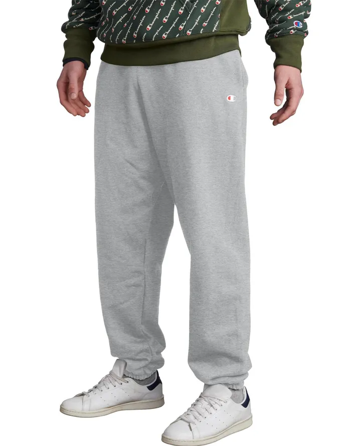 Reverse Weave Sweatpants C Logo 30034 Oxford Grey Men Champion Pants and Joggers