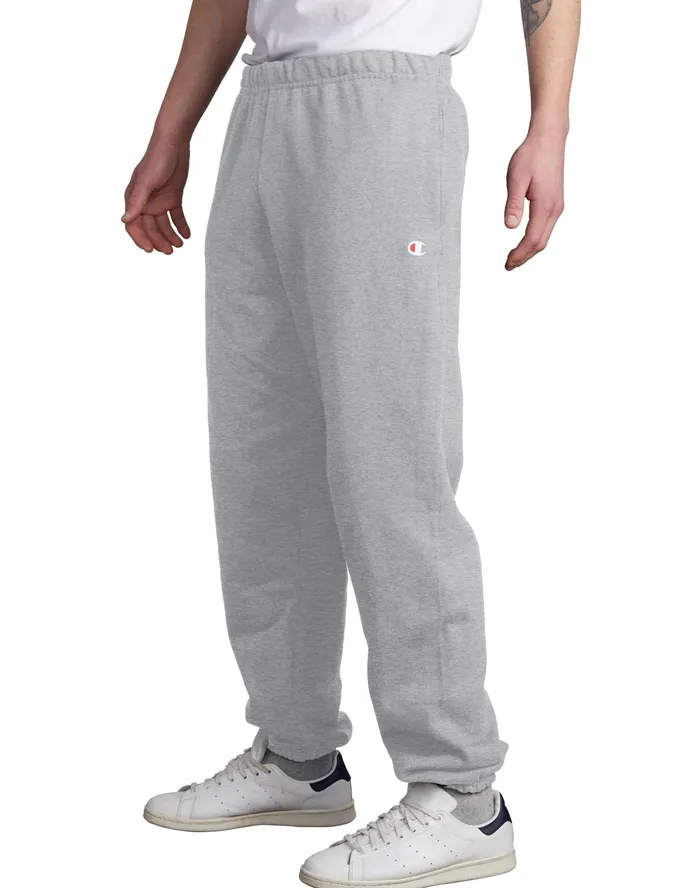 Reverse Weave Sweatpants C Logo 30034 Oxford Grey Men Champion Pants and Joggers