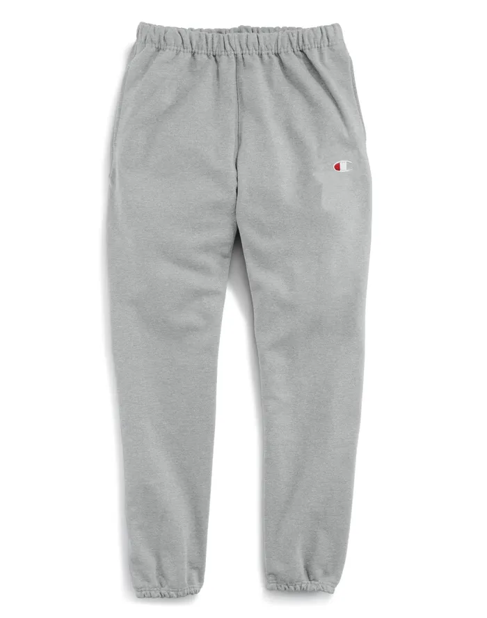 Reverse Weave Sweatpants C Logo 30034 Oxford Grey Men Champion Pants and Joggers