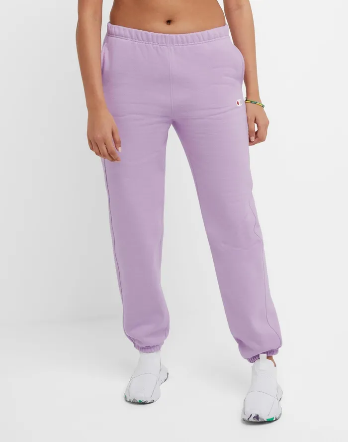 Reverse Weave Sweatpants C Logo 30034 Pale Iris Purple Women Champion Pants