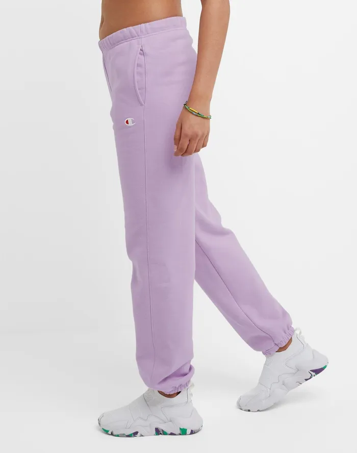 Reverse Weave Sweatpants C Logo 30034 Pale Iris Purple Women Champion Pants