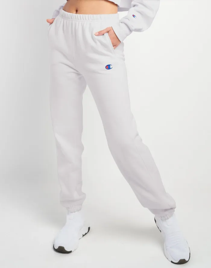 Reverse Weave Sweatpants C Logo 30034 White Women Champion Pants