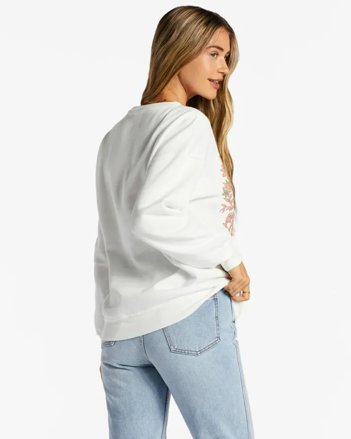 Ride The Wave Sweatshirt Salt Crystal Women Billabong Sweatshirts and Fleece