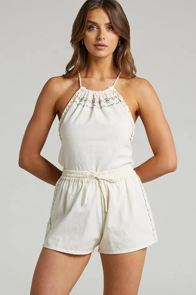 Rue Stiic 8211 Lucia Short In Pearl White Women Showpo Shorts