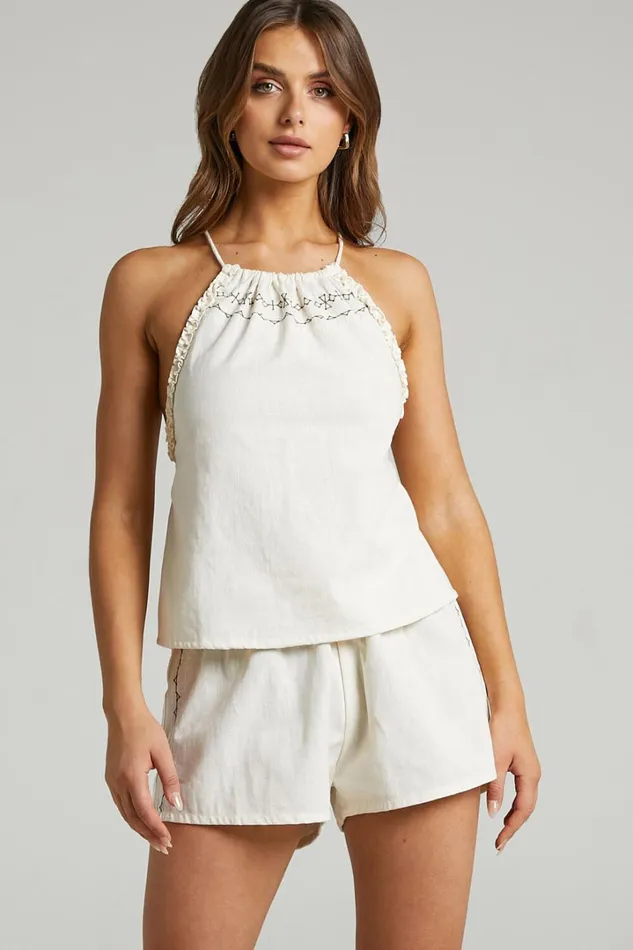 Rue Stiic 8211 Lucia Short In Pearl White Women Showpo Shorts